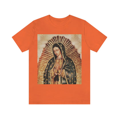 Unisex BELLA + CANVAS - Jersey Short Sleeve Tee - Nuestra Señora de Guadalupe O Virgen of Guadalupe - Mexico - Catholicism - Green Forest Home