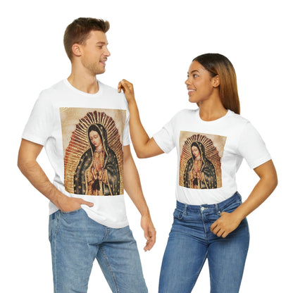 Unisex BELLA + CANVAS - Jersey Short Sleeve Tee - Nuestra Señora de Guadalupe O Virgen of Guadalupe - Mexico - Catholicism - Green Forest Home