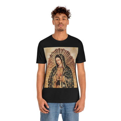 Unisex BELLA + CANVAS - Jersey Short Sleeve Tee - Nuestra Señora de Guadalupe O Virgen of Guadalupe - Mexico - Catholicism - Green Forest Home