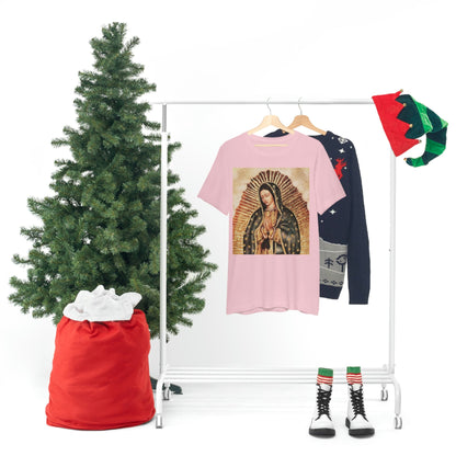 Unisex BELLA + CANVAS - Jersey Short Sleeve Tee - Nuestra Señora de Guadalupe O Virgen of Guadalupe - Mexico - Catholicism - Green Forest Home