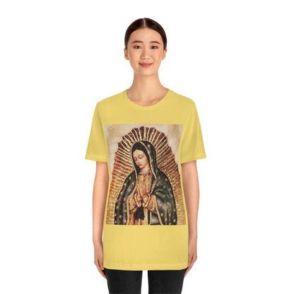 Unisex BELLA + CANVAS - Jersey Short Sleeve Tee - Nuestra Señora de Guadalupe O Virgen of Guadalupe - Mexico - Catholicism - Green Forest Home