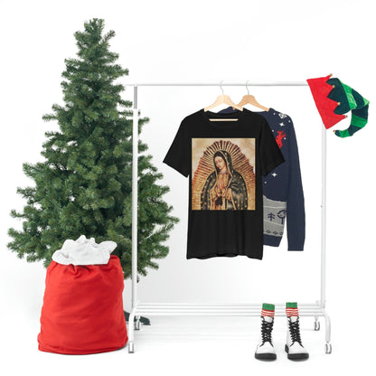 Unisex BELLA + CANVAS - Jersey Short Sleeve Tee - Nuestra Señora de Guadalupe O Virgen of Guadalupe - Mexico - Catholicism - Green Forest Home