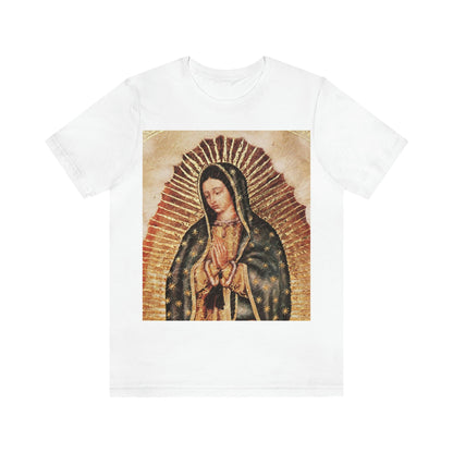 Unisex BELLA + CANVAS - Jersey Short Sleeve Tee - Nuestra Señora de Guadalupe O Virgen of Guadalupe - Mexico - Catholicism - Green Forest Home
