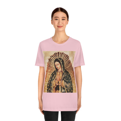 Unisex BELLA + CANVAS - Jersey Short Sleeve Tee - Nuestra Señora de Guadalupe O Virgen of Guadalupe - Mexico - Catholicism - Green Forest Home