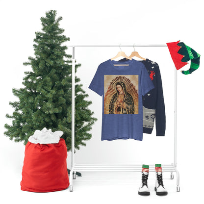 Unisex BELLA + CANVAS - Jersey Short Sleeve Tee - Nuestra Señora de Guadalupe O Virgen of Guadalupe - Mexico - Catholicism - Green Forest Home