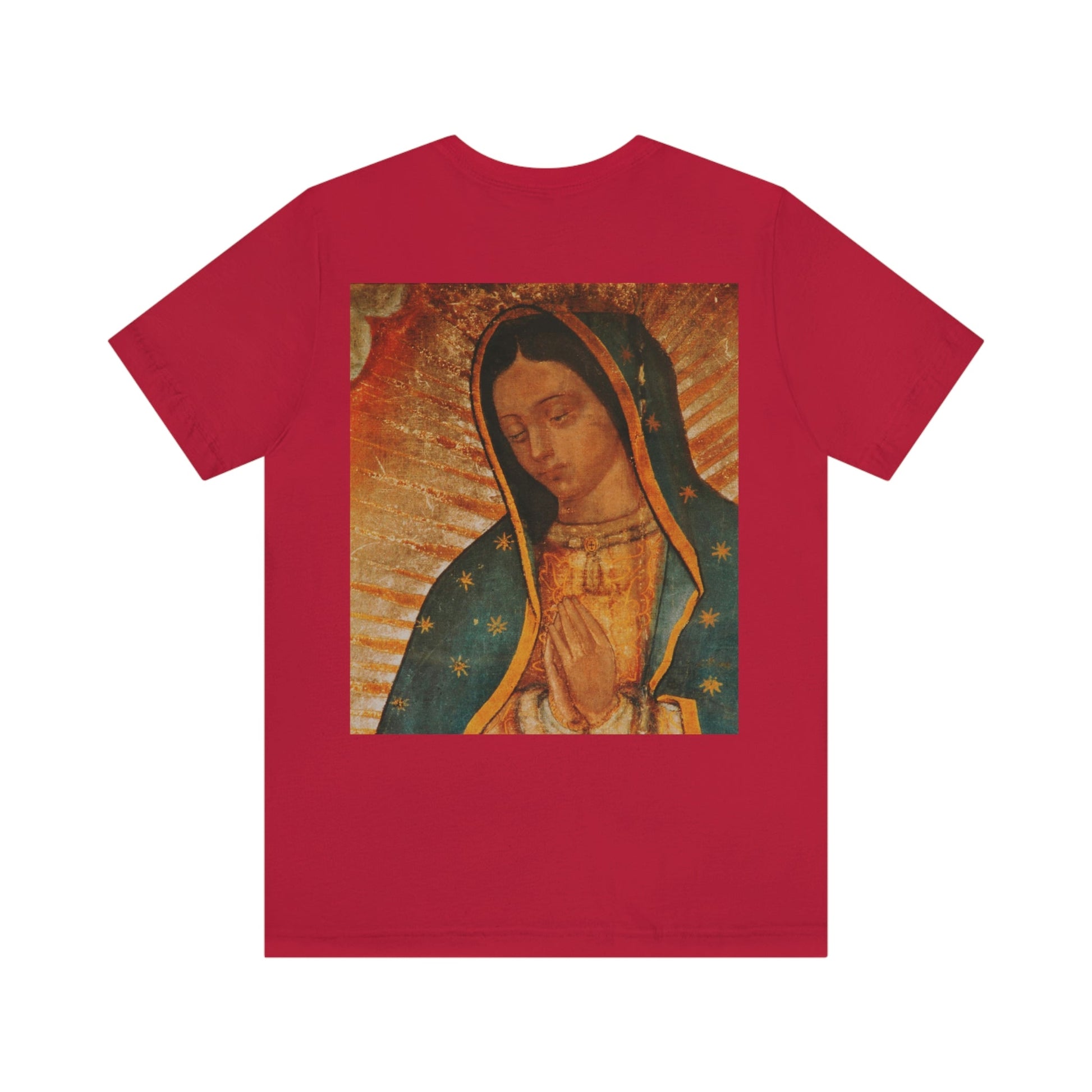 Unisex BELLA + CANVAS - Jersey Short Sleeve Tee - Nuestra Señora de Guadalupe O Virgen of Guadalupe - Mexico - Catholicism - Green Forest Home