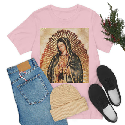 Unisex BELLA + CANVAS - Jersey Short Sleeve Tee - Nuestra Señora de Guadalupe O Virgen of Guadalupe - Mexico - Catholicism - Green Forest Home