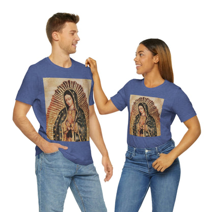Unisex BELLA + CANVAS - Jersey Short Sleeve Tee - Nuestra Señora de Guadalupe O Virgen of Guadalupe - Mexico - Catholicism - Green Forest Home