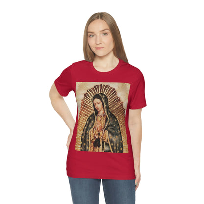 Unisex BELLA + CANVAS - Jersey Short Sleeve Tee - Nuestra Señora de Guadalupe O Virgen of Guadalupe - Mexico - Catholicism - Green Forest Home