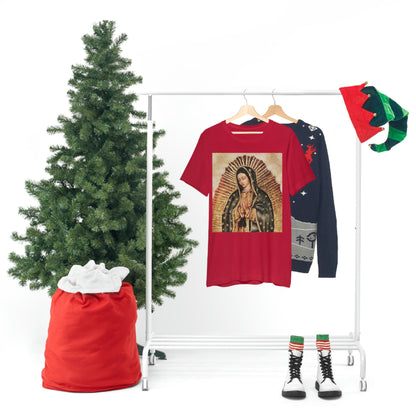 Unisex BELLA + CANVAS - Jersey Short Sleeve Tee - Nuestra Señora de Guadalupe O Virgen of Guadalupe - Mexico - Catholicism - Green Forest Home