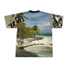 Unisex Football Jersey (AOP) - All Over Print - Amazing Colors of Pajaros Beach - Mona Island Puerto Rico - Made in China - Green Forest Home