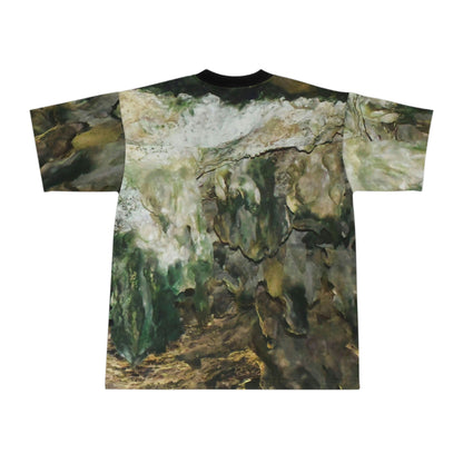 Unisex Football Jersey (AOP) - Caves Interior with Amazing Colors - Mona Island Puerto Rico - Made in China - Green Forest Home