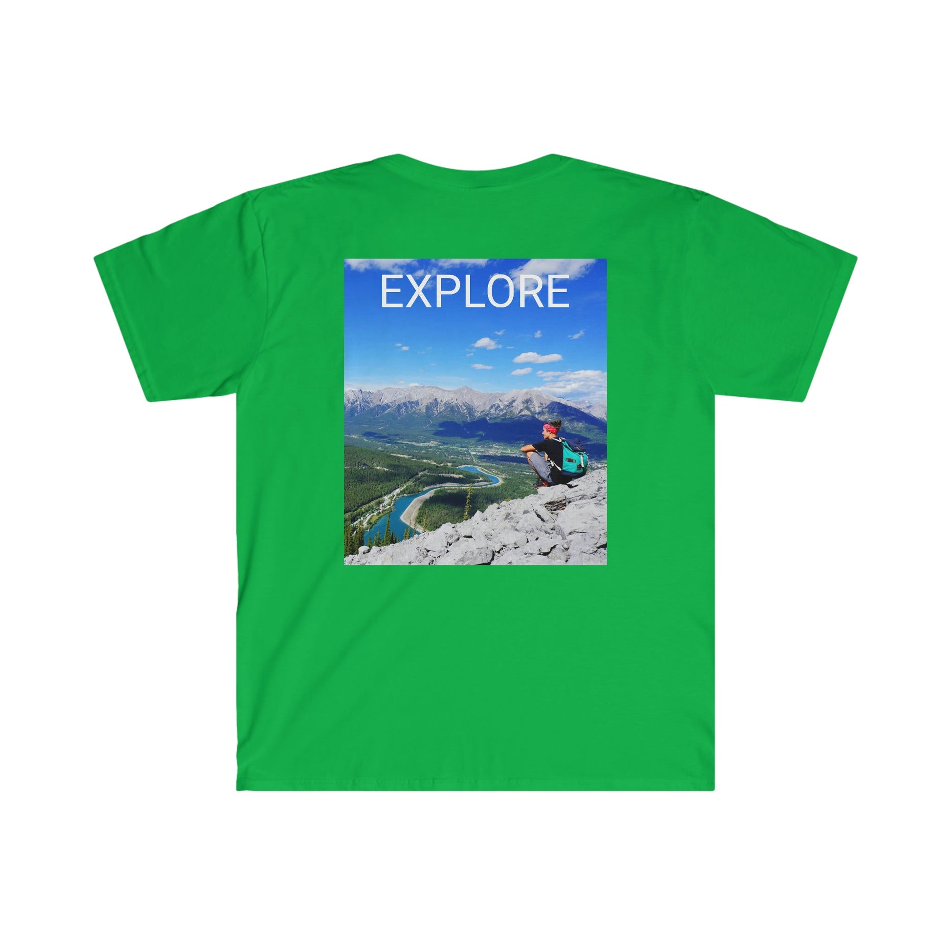 Unisex Softstyle T-Shirt - 100% cotton - Gildan 64000 - Made in CANADA in 3 Days - Rocky Mountains, Alberta & Canmore, Canada - Green Forest Home
