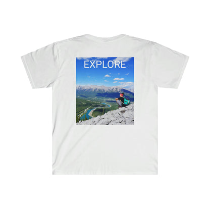 Unisex Softstyle T-Shirt - 100% cotton - Gildan 64000 - Made in CANADA in 3 Days - Rocky Mountains, Alberta & Canmore, Canada - Green Forest Home