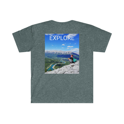 Unisex Softstyle T-Shirt - 100% cotton - Gildan 64000 - Made in CANADA in 3 Days - Rocky Mountains, Alberta & Canmore, Canada - Green Forest Home