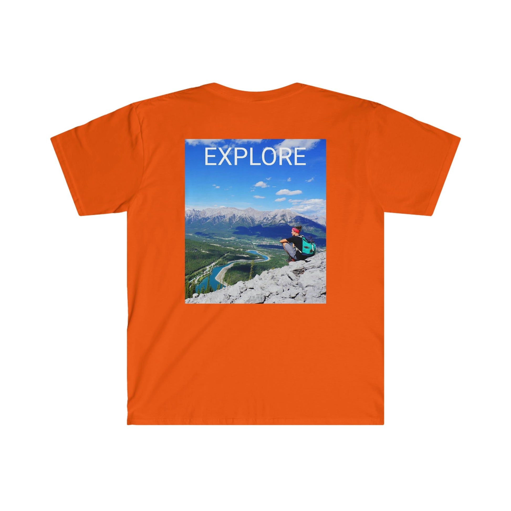 Unisex Softstyle T-Shirt - 100% cotton - Gildan 64000 - Made in CANADA in 3 Days - Rocky Mountains, Alberta & Canmore, Canada - Green Forest Home