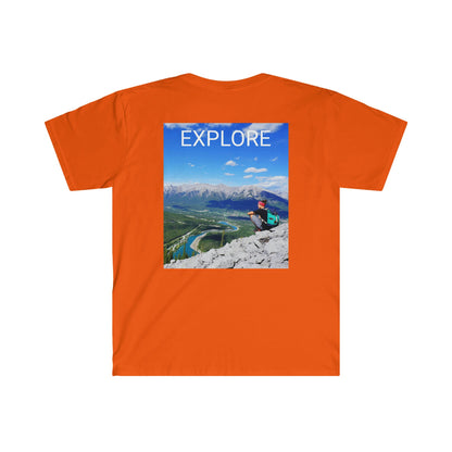 Unisex Softstyle T-Shirt - 100% cotton - Gildan 64000 - Made in CANADA in 3 Days - Rocky Mountains, Alberta & Canmore, Canada - Green Forest Home
