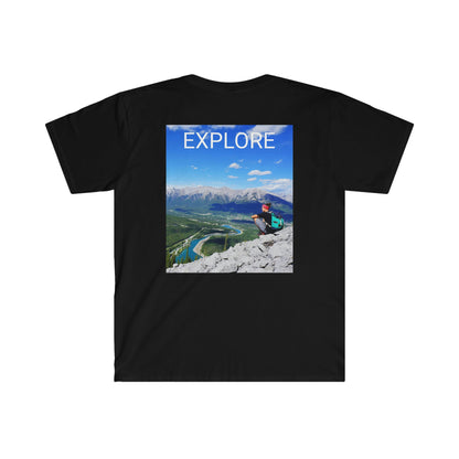 Unisex Softstyle T-Shirt - 100% cotton - Gildan 64000 - Made in CANADA in 3 Days - Rocky Mountains, Alberta & Canmore, Canada - Green Forest Home