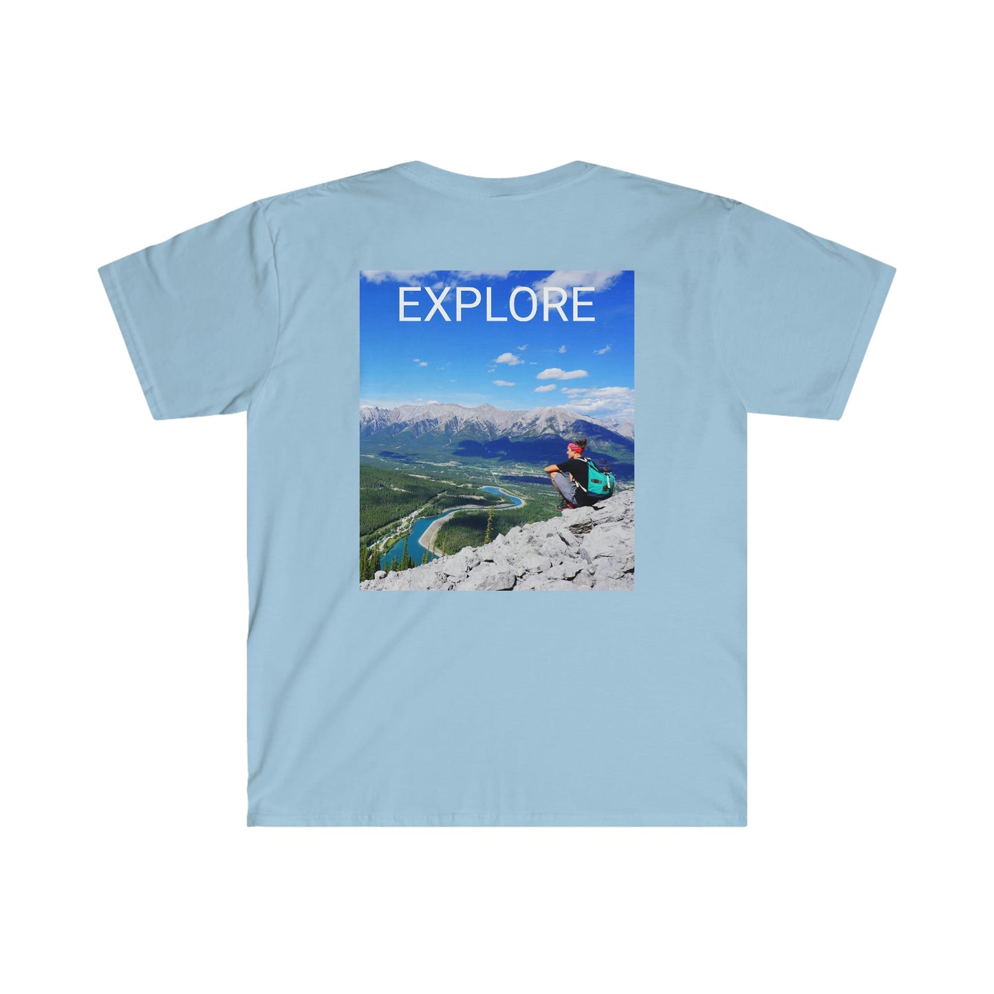 Unisex Softstyle T-Shirt - 100% cotton - Gildan 64000 - Made in CANADA in 3 Days - Rocky Mountains, Alberta & Canmore, Canada - Green Forest Home