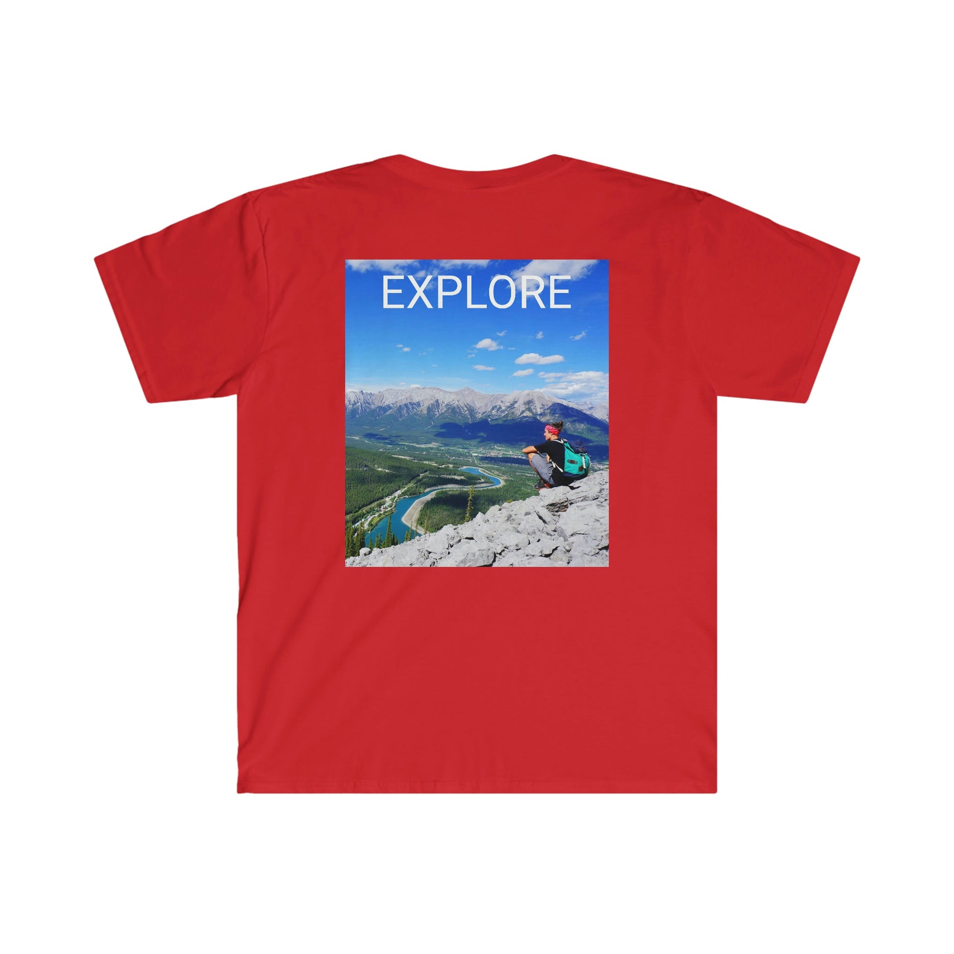 Unisex Softstyle T-Shirt - 100% cotton - Gildan 64000 - Made in CANADA in 3 Days - Rocky Mountains, Alberta & Canmore, Canada - Green Forest Home