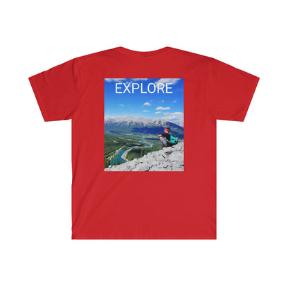 Unisex Softstyle T-Shirt - 100% cotton - Gildan 64000 - Made in CANADA in 3 Days - Rocky Mountains, Alberta & Canmore, Canada - Green Forest Home