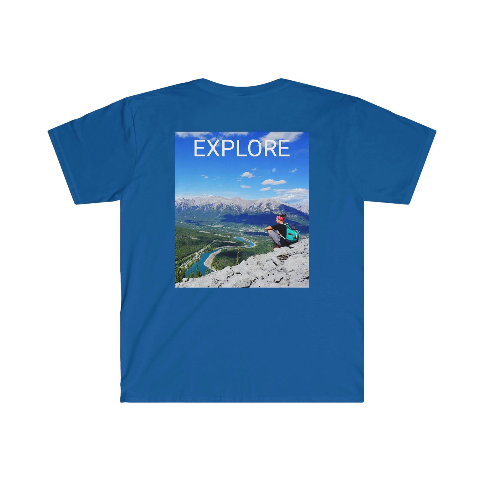 Unisex Softstyle T-Shirt - 100% cotton - Gildan 64000 - Made in CANADA in 3 Days - Rocky Mountains, Alberta & Canmore, Canada - Green Forest Home