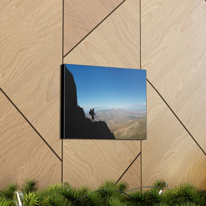 US NATIONAL PARKS - SMALL Canvas Gallery Wraps - Hiker mesmerized by the immense ANZA-BORREGO 600K ACRES California Desert state park - Green Forest Home