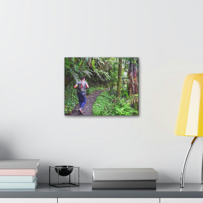 US NATIONAL PARKS - SMALL Canvas Gallery Wraps - Made in USA - Deep forest explorations - Jose up El Yunque trail - a rainforest in Puerto Rico - Green Forest Home