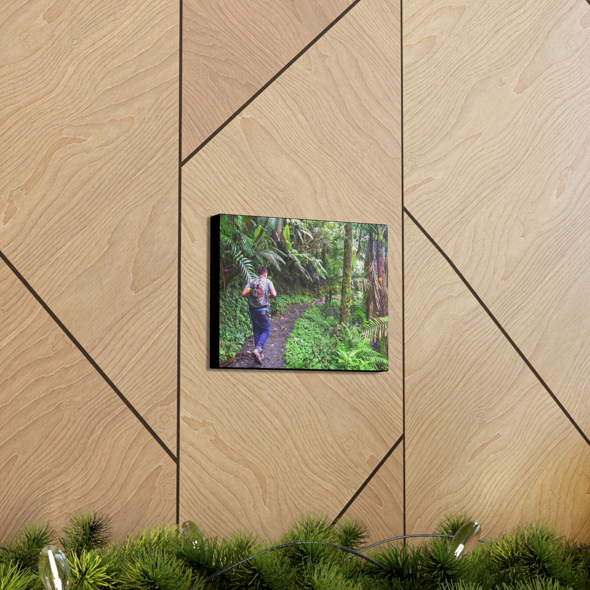 US NATIONAL PARKS - SMALL Canvas Gallery Wraps - Made in USA - Deep forest explorations - Jose up El Yunque trail - a rainforest in Puerto Rico - Green Forest Home