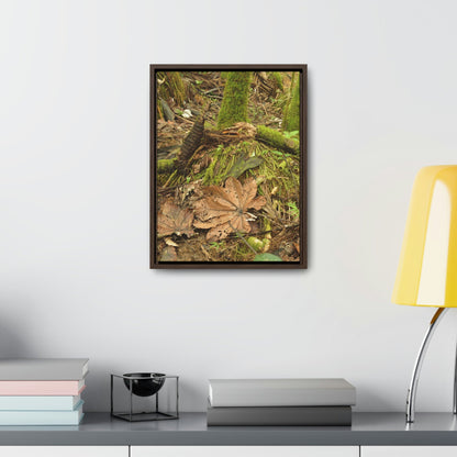 Vertical Framed Premium Gallery Wrap Canvas - The Sierra Palm forest - Death of a Palm tree - in El Yunque rainforest PR - Green Forest Home