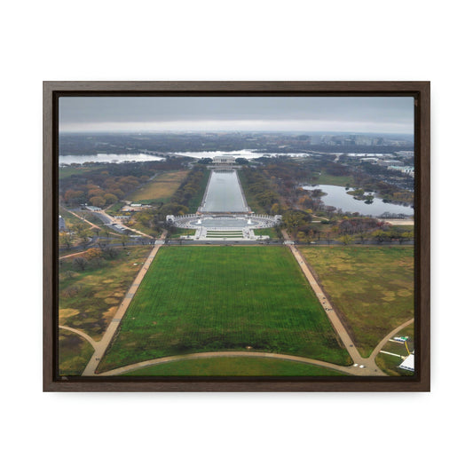 WA DC - Horizontal Framed Premium Gallery Wrap Canvas - Awesome view of WA DC from the 555 feet tall Washington Monument - Green Forest Home