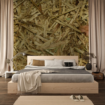Wallpapaper - Dry Tropical Bamboo Leaves - Many Sizes - El Yunque Rainforest Puerto Rico - Easy Peel & Stick - Green Forest Home