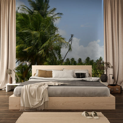 Wallpapaper - Tropical Beach with Sargasso in Palmas de Lucía Hotel - Yabucoa PR - Green Forest Home
