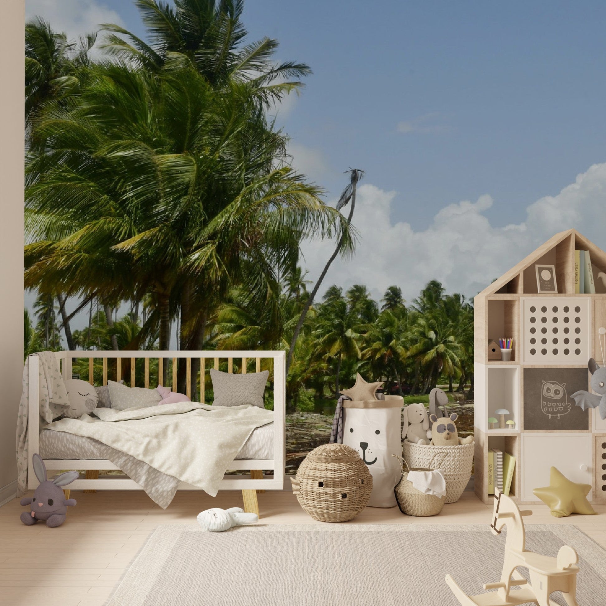 Wallpapaper - Tropical Beach with Sargasso in Palmas de Lucía Hotel - Yabucoa PR - Green Forest Home