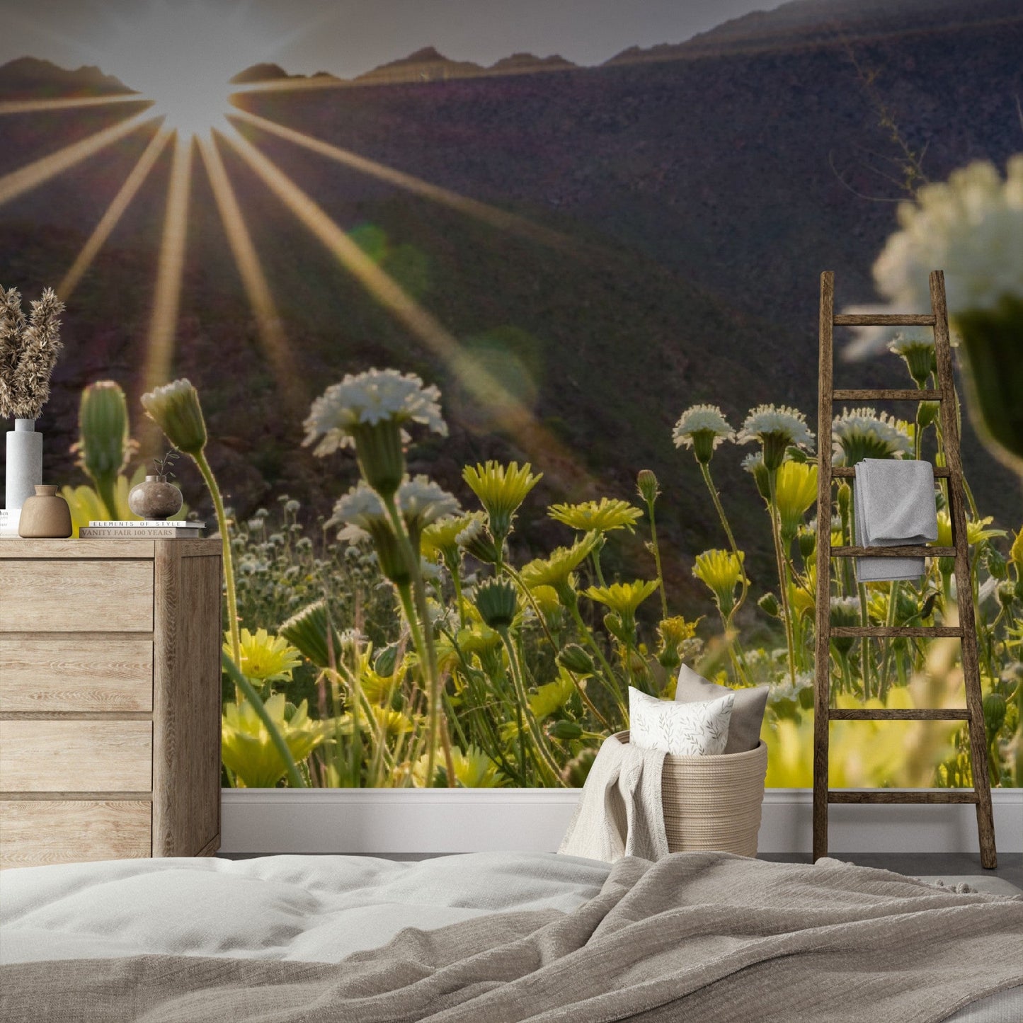 Wallpaper - Anza Borrego Desert State Park during a spring super bloom, California - Easy Peel & Stick - Green Forest Home