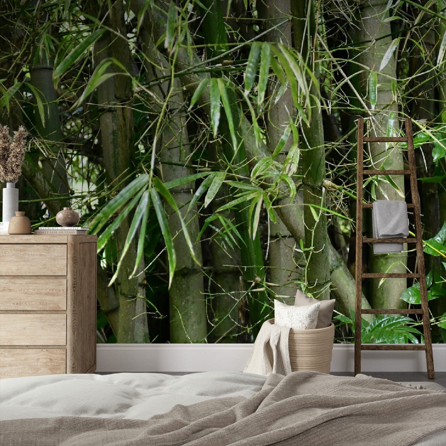 Wallpaper - Bamboos in El Yunque Rainforest PUERTO RICO - EASY Peel and Stick - Green Forest Home