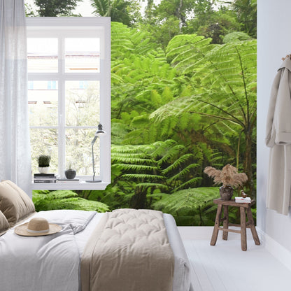 Wallpaper - Deep Forest in El Yunque Rainforest - The Fern Palm Forest - Multiple Sizes - PUERTO RICO - EASY Peel and Stick - Green Forest Home