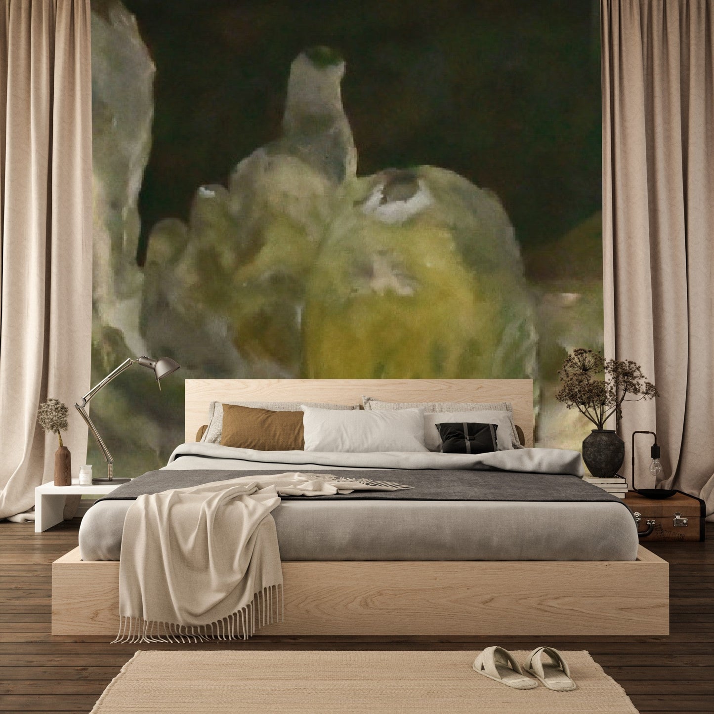 Wallpaper - Remote Mona Island Caves - Puerto Rico - Easy Peel & Stick - Multiple Sizes - Green Forest Home