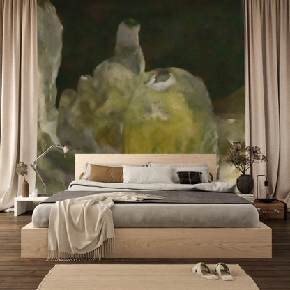 Wallpaper - Remote Mona Island Caves - Puerto Rico - Easy Peel & Stick - Multiple Sizes - Green Forest Home