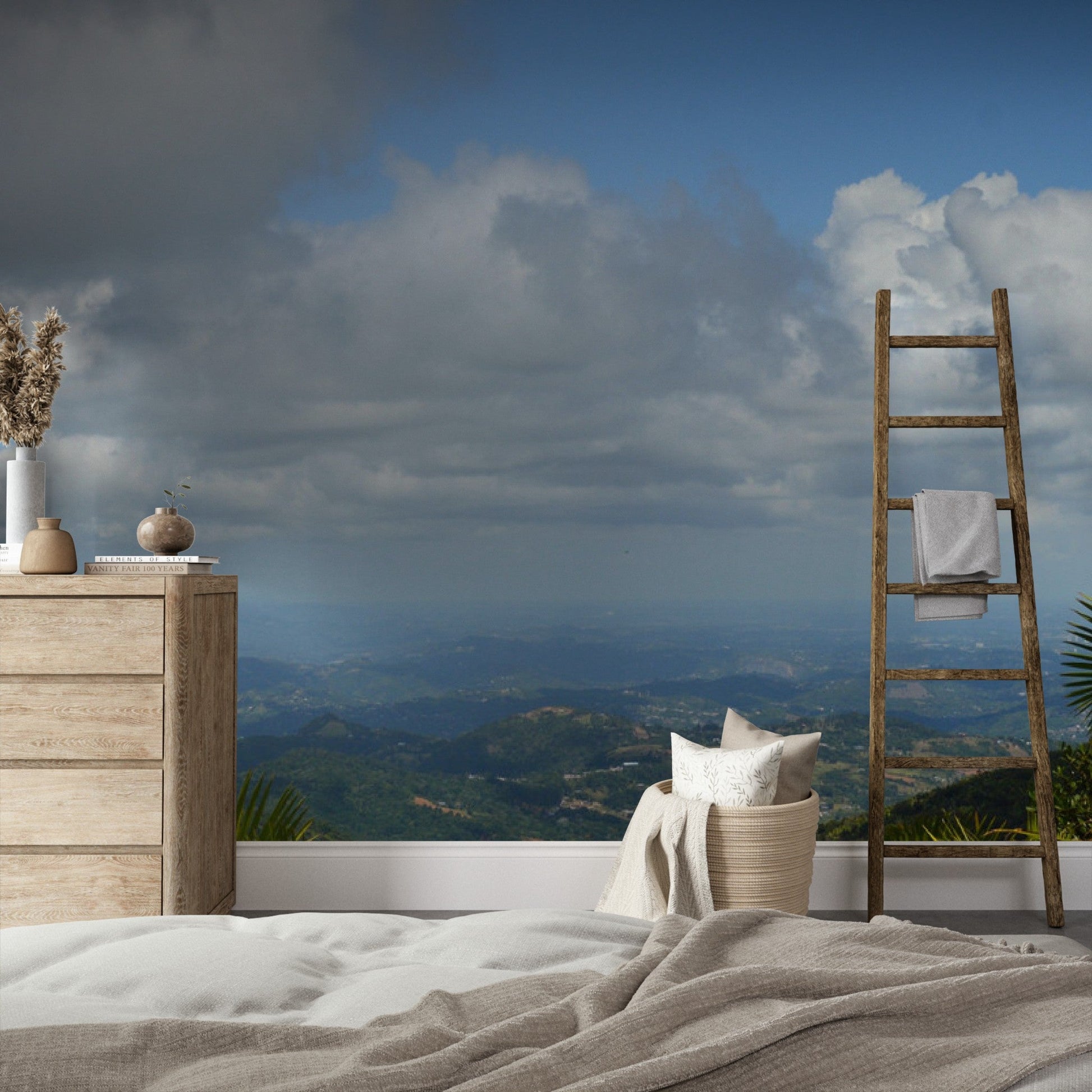 Wallpaper - View from the Peak - El Yunque Rainforest - Multiple Sizes - PUERTO RICO - EASY Peel and Stick - Green Forest Home
