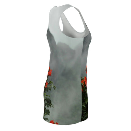Women's Cut & Sew Racerback Dress - AMAZING view from Yokahu tower after storm - El Yunque rainforest PR - Green Forest Home