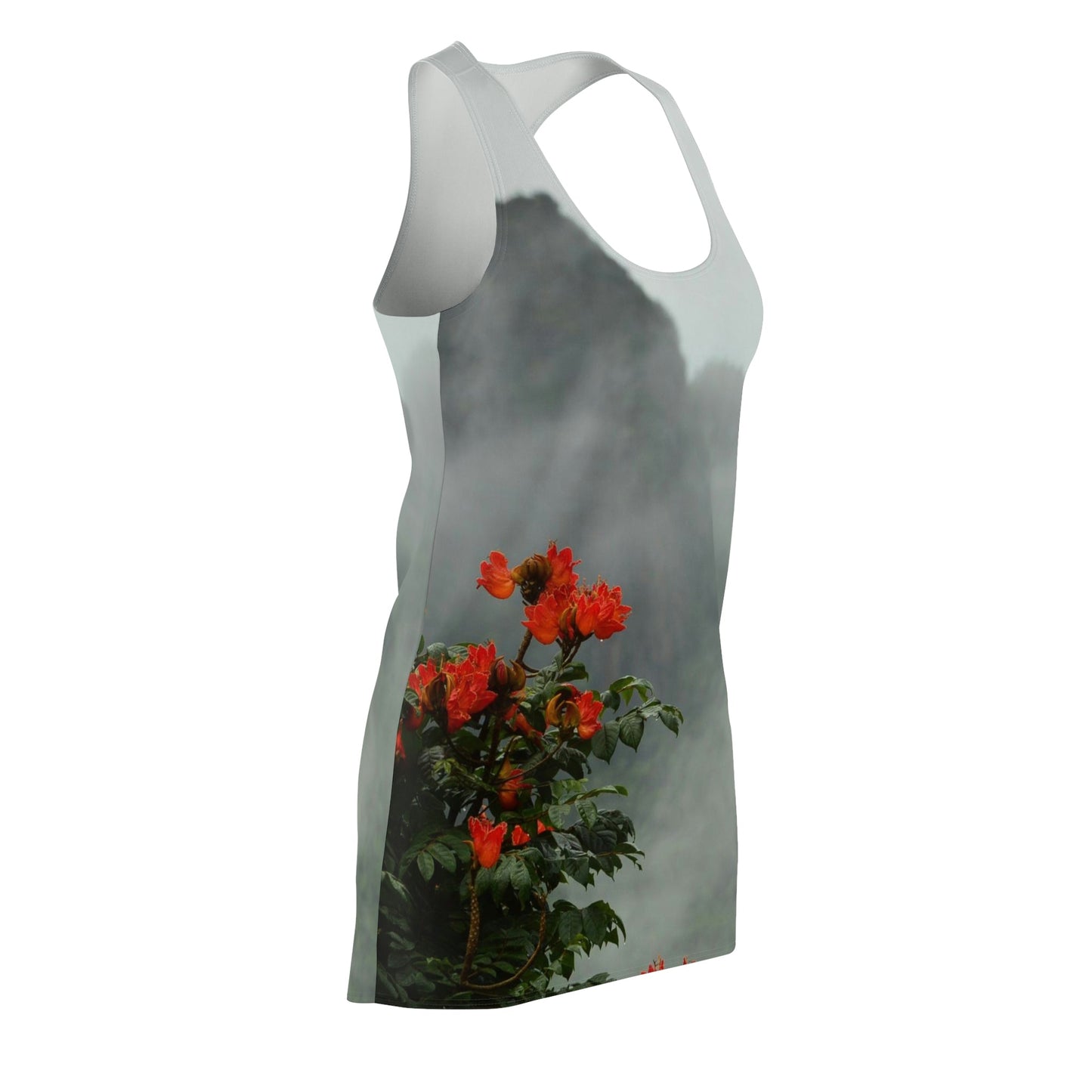 Women's Cut & Sew Racerback Dress - AMAZING view from Yokahu tower after storm - El Yunque rainforest PR - Green Forest Home