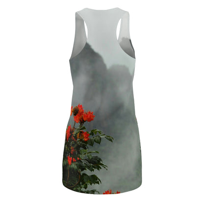 Women's Cut & Sew Racerback Dress - AMAZING view from Yokahu tower after storm - El Yunque rainforest PR - Green Forest Home