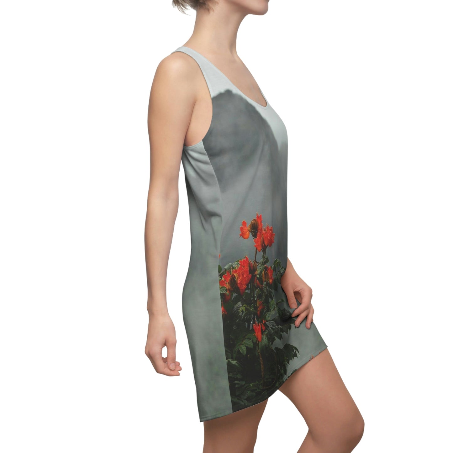 Women's Cut & Sew Racerback Dress - AMAZING view from Yokahu tower after storm - El Yunque rainforest PR - Green Forest Home