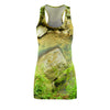 Women's Cut & Sew Racerback Dress - Beautifu La Mina River pond - El Yunque rainforest PR - Green Forest Home