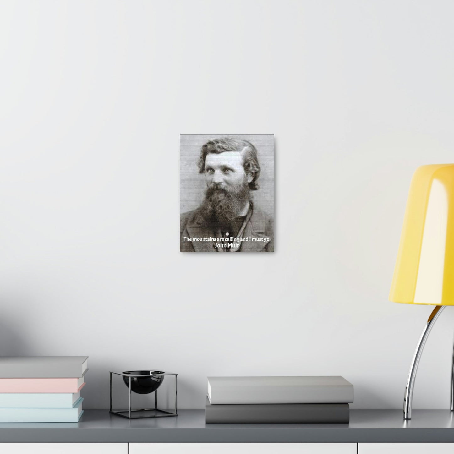 World Leaders - SMALL Canvas Gallery Wraps - Made in USA - John Muir - Father of the US National Parks & Sierra Club - Naturalist & author - lover of Yosemite & mountains - Green Forest Home