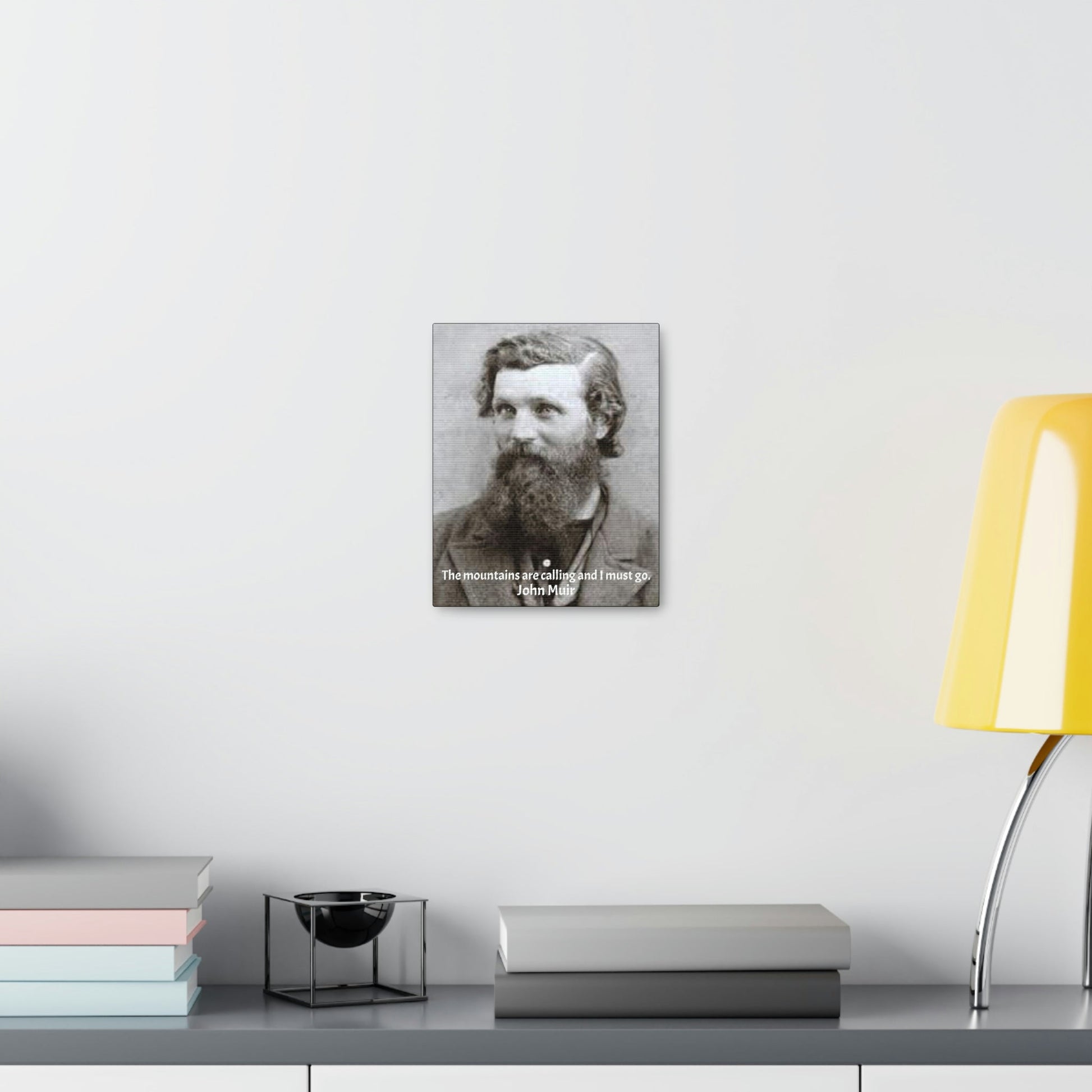 World Leaders - SMALL Canvas Gallery Wraps - Made in USA - John Muir - Father of the US National Parks & Sierra Club - Naturalist & author - lover of Yosemite & mountains - Green Forest Home