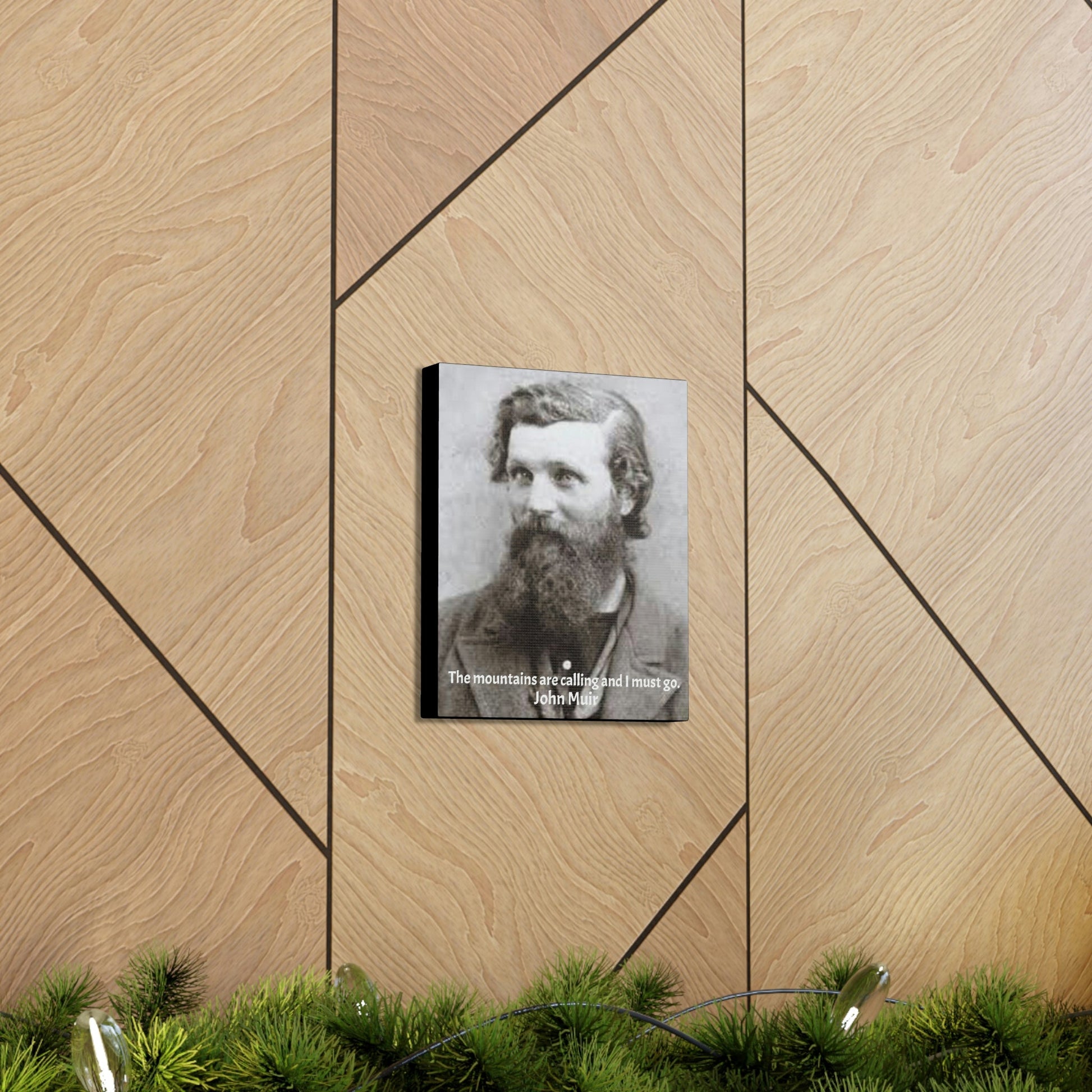 World Leaders - SMALL Canvas Gallery Wraps - Made in USA - John Muir - Father of the US National Parks & Sierra Club - Naturalist & author - lover of Yosemite & mountains - Green Forest Home